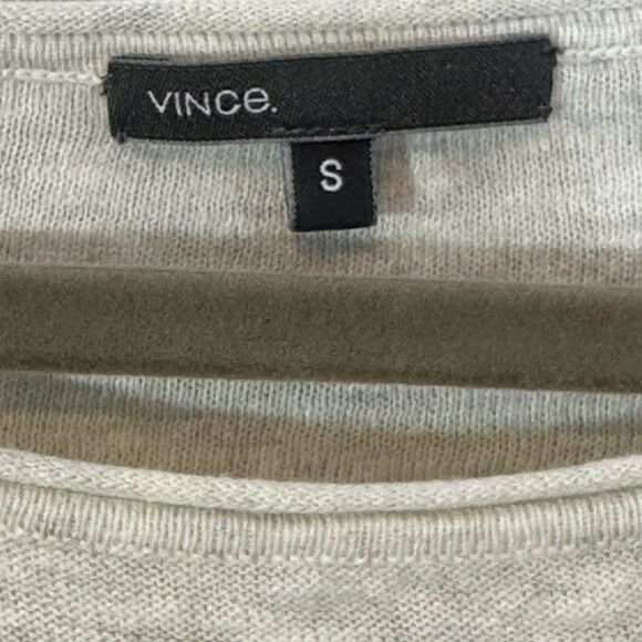 Vince Sweater Cream and Navy Color Block Sweater| Size S - Picture 6 of 7